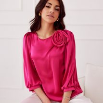 Bluzka Model Giana AMA BLU0178 Amarant – Roco Fashion
