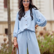 Koszula Damska Model Zaya BLU0212 J08 Blue – Roco Fashion