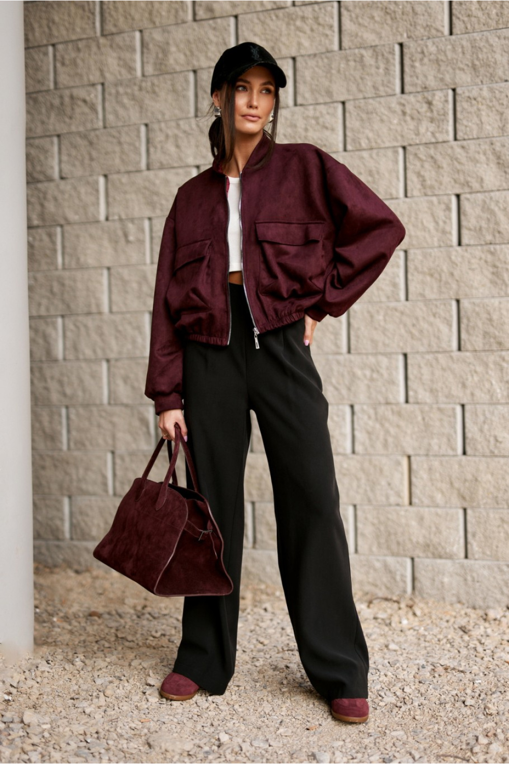 Kurtka Damska Model Vivara BOR KUR0032 Bordo - Roco Fashion - obrazek 3