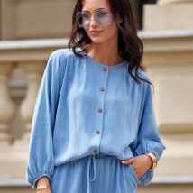 Koszula Damska Model Zaya BLU0212 J07 Blue – Roco Fashion