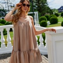 Sukienka Model Seville BEZ SUK0485 Beige – Roco Fashion