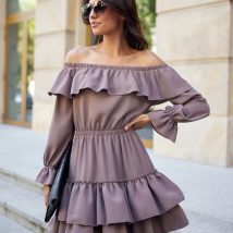 Sukienka Model Morella CAP SUK0491 Cappuccino – Roco Fashion