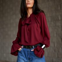 Bluzka Model Isabel BOR BLU0217 Bordo – Roco Fashion
