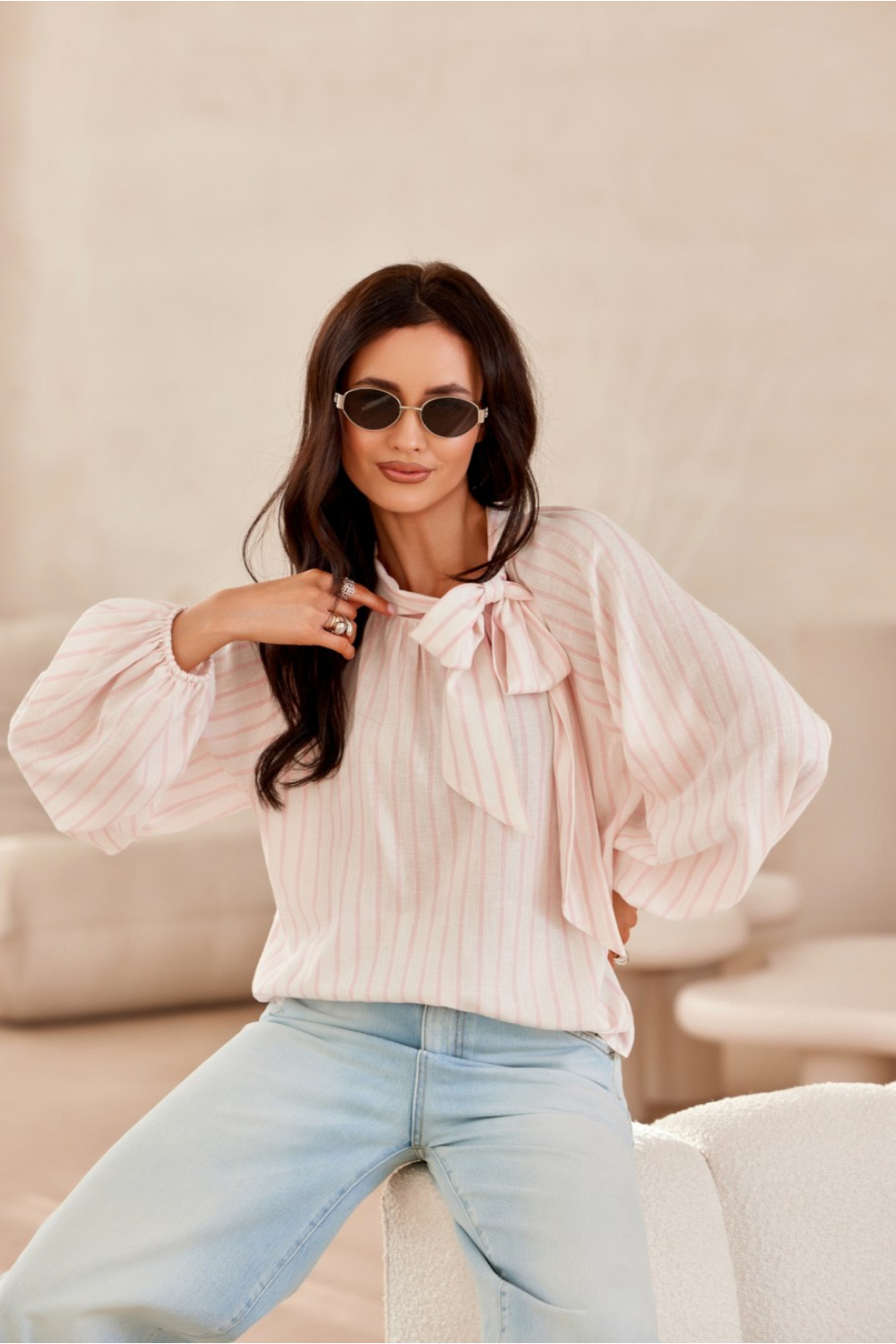 Bluzka Model Aliss BLU0200-P87 Pink - Roco Fashion