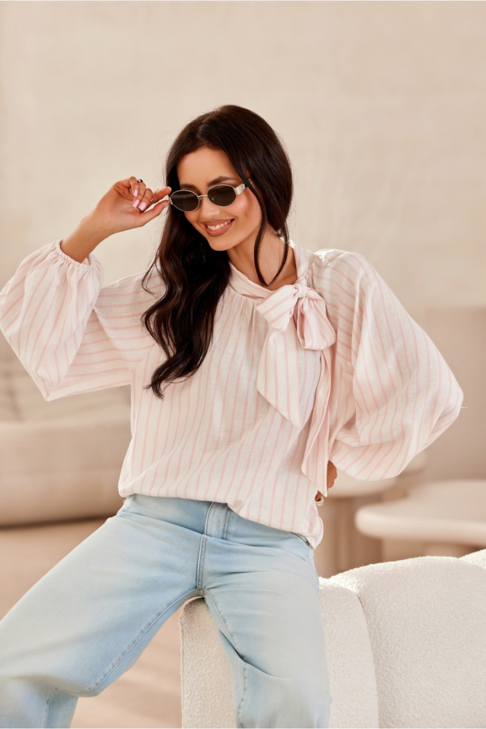 Bluzka Model Aliss BLU0200-P87 Pink - Roco Fashion - obrazek 3