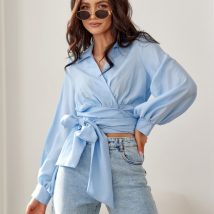 Bluzka Model Bella BLE BLU00205 Błękit – Roco Fashion