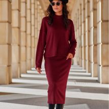 Bluzka Model Lydia BOR BLU0168 Bordo – Roco Fashion
