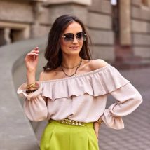 Bluzka Model BEZ BLU0116 Beige – Roco Fashion