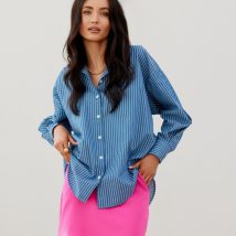 Koszula Damska Model Olly BLU0198- A28 Blue – Roco Fashion