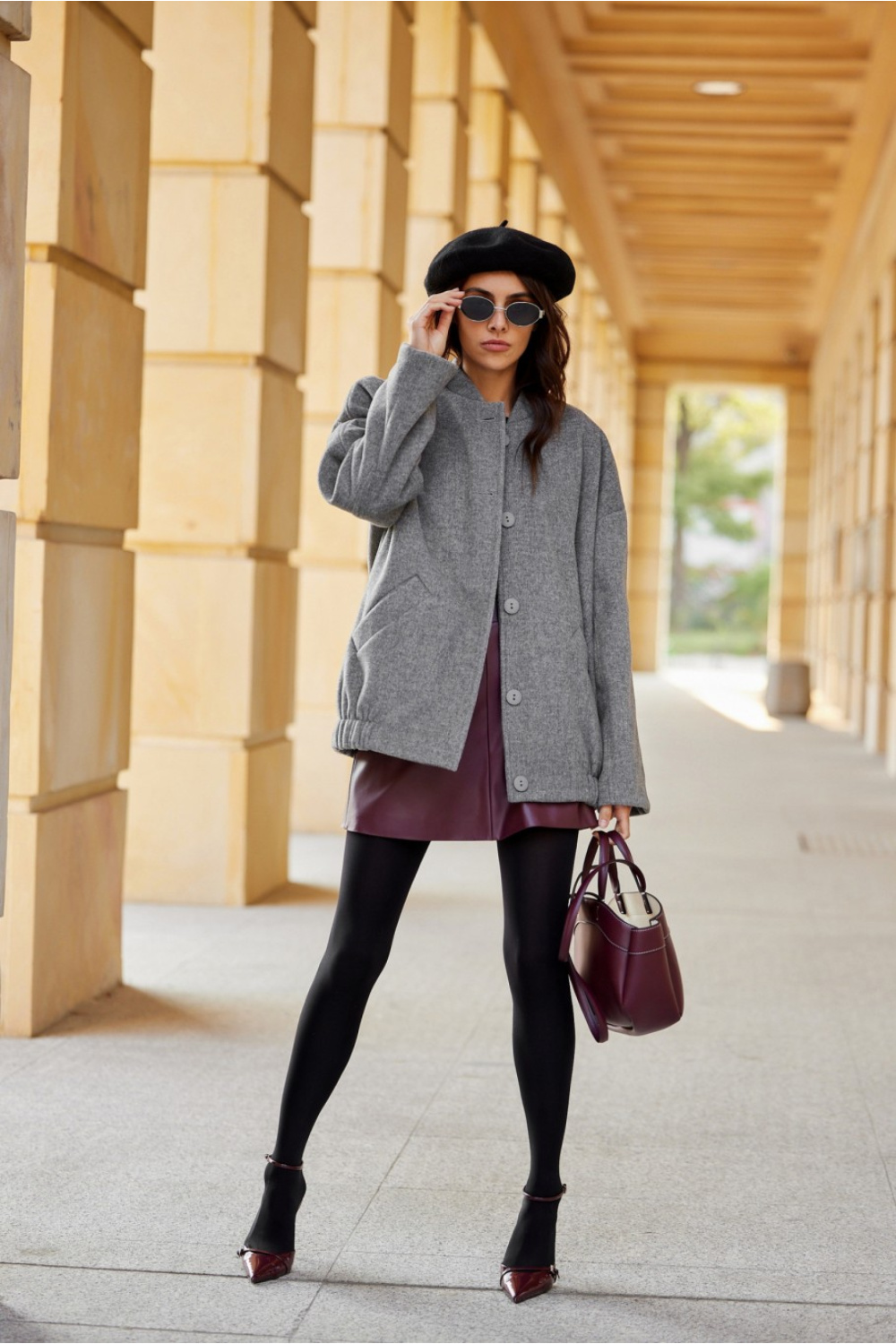 Kurtka Damska Model Clea SZA KUR0028 Grey - Roco Fashion - obrazek 3