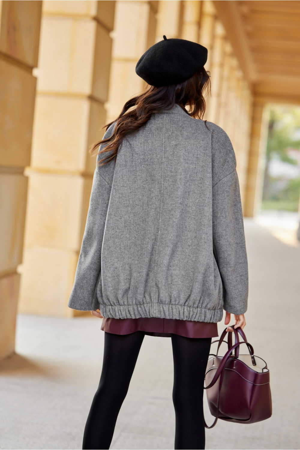 Kurtka Damska Model Clea SZA KUR0028 Grey - Roco Fashion - obrazek 4