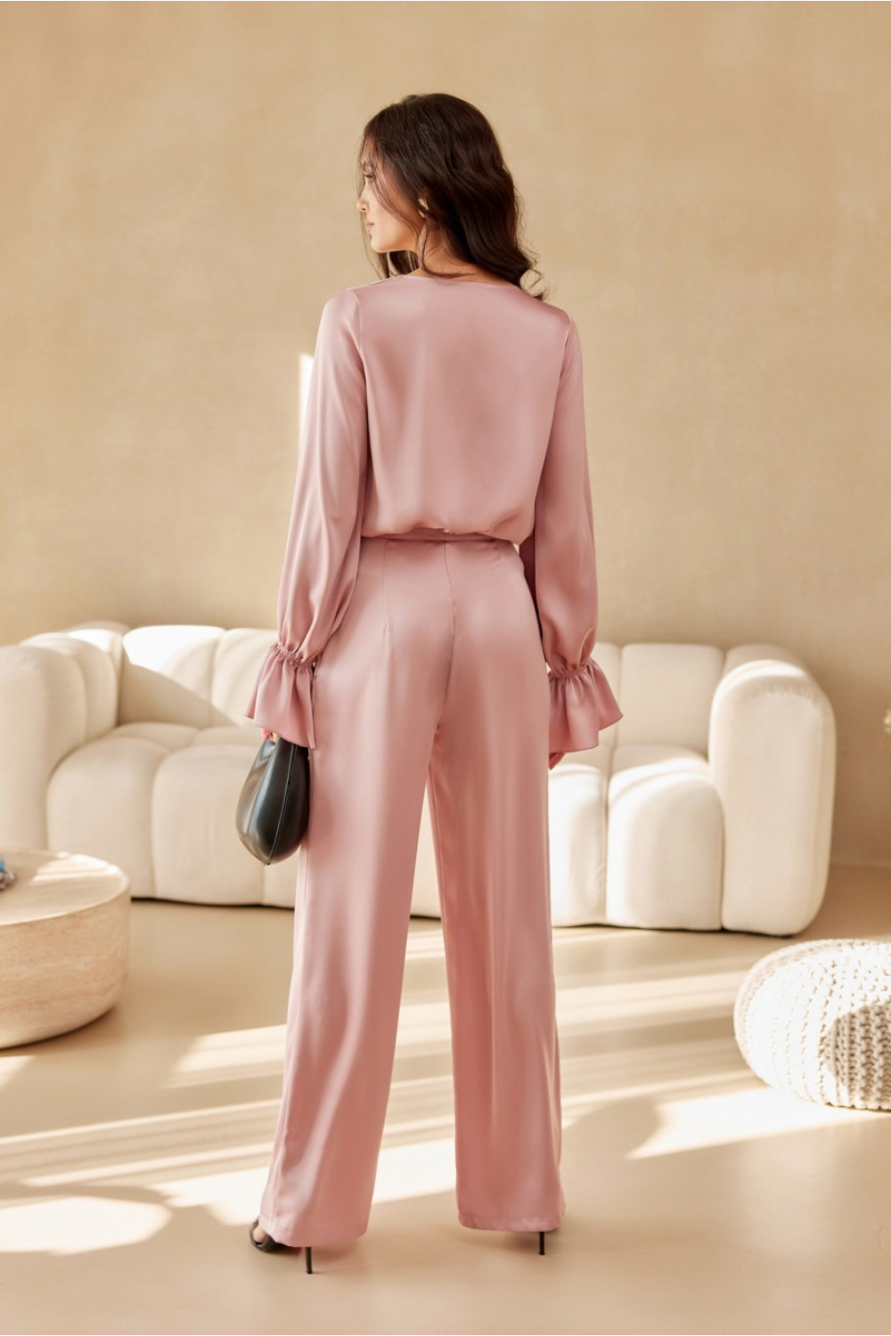 Spodnie Damskie Model Elsa ROZ SPD0034 Pink - Roco Fashion - obrazek 4