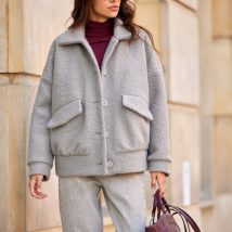 Kurtka Damska Model Ivon SZJ KUR0027 Light Grey – Roco Fashion