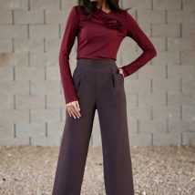 Spodnie Damskie Model Viana CBR SPD0047 Dark Brown – Roco Fashion