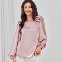 Bluzka Model Evelyn ROZ BLU0194 Pink – Roco Fashion