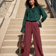 Spodnie Damskie Model Viana BOR SPD0047 Bordo – Roco Fashion