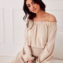 Bluzka Model Rosie BEZ BLU0180 Beige – Roco Fashion