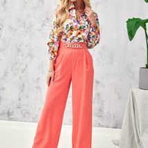 Spodnie Damskie Model POM 0011 Orange – Roco Fashion