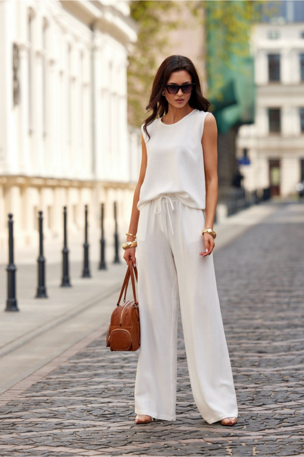 Spodnie Damskie Model Malmo EKR SPD0043 Ecru - Roco Fashion - obrazek 3