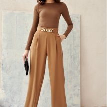 Spodnie Damskie Model BEC 0011 Beige – Roco Fashion