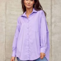 Koszula Damska Model FIO BLU0155 Violet – Roco Fashion