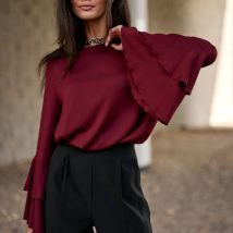 Bluzka Model Camila BOR BLU0218 Bordo – Roco Fashion