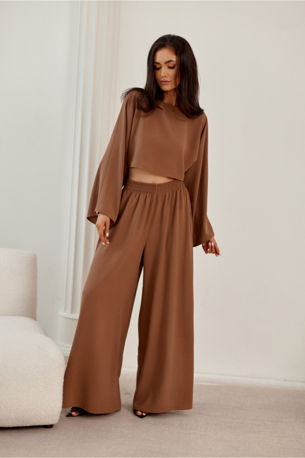 Spodnie Damskie Model Lara BRA SPD0046 Brown - Roco Fashion - obrazek 5