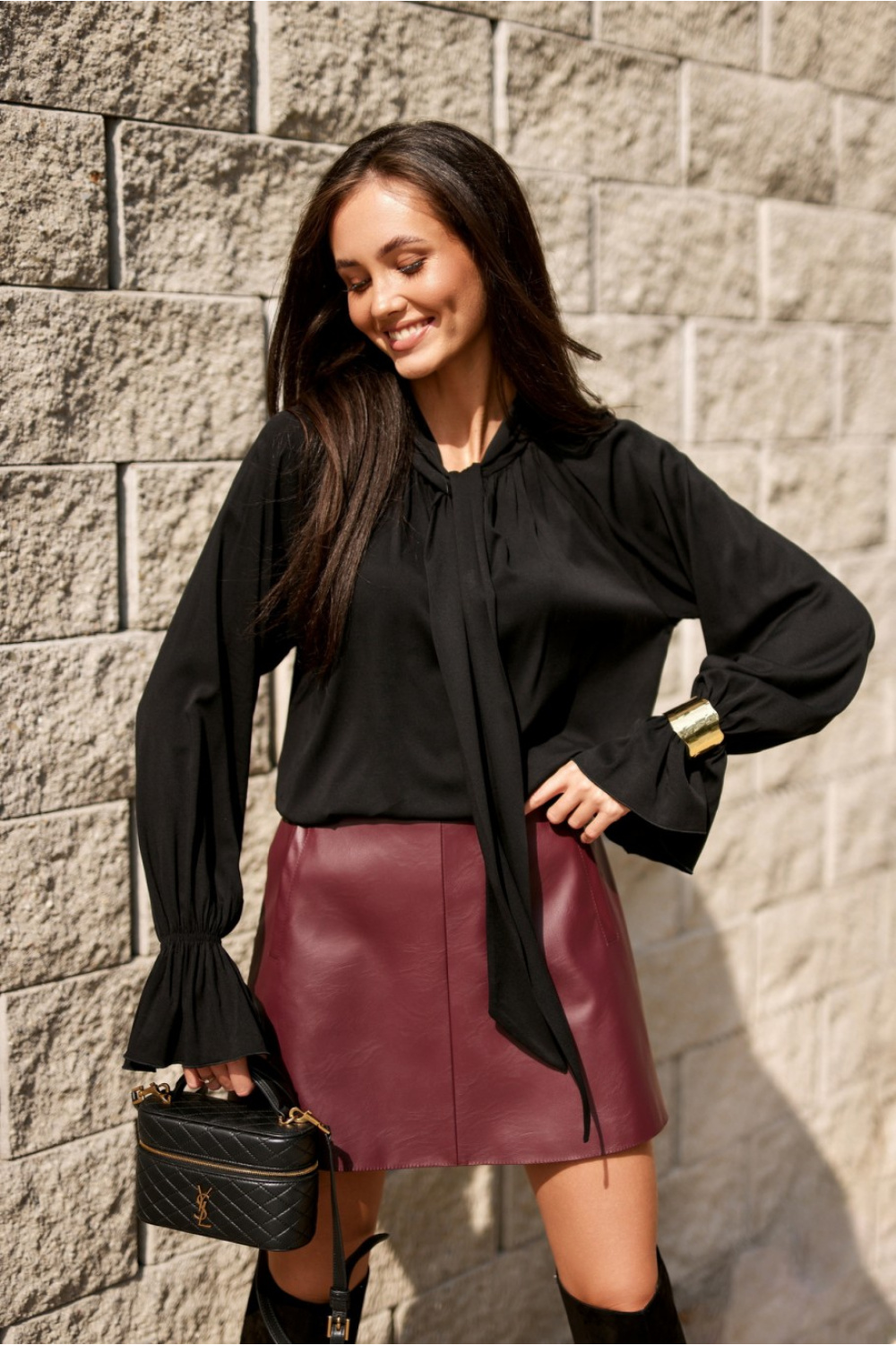 Bluzka Model Isabel CZA BLU0217 Black - Roco Fashion - obrazek 3