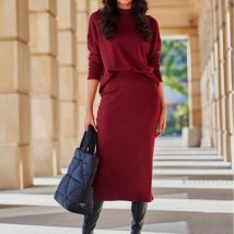 Spódnica Model Carmen BOR SPO0043 Bordo – Roco Fashion