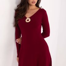 Sukienka Model PM-SK-DF61033.58 Bordo – Factory Price