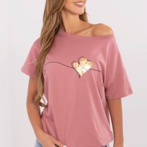 Tshirt Damski Model CLM-TS-1017.03 Dark Pink – Factory Price