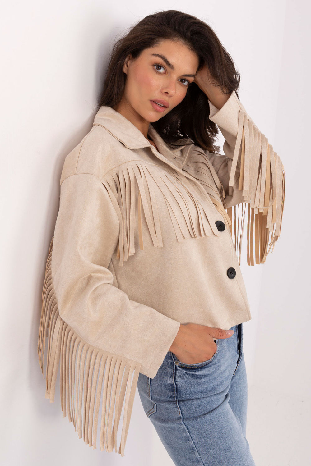 Kurtka Damska Model IT-KR-96753.61 Beige - Factory Price - obrazek 3