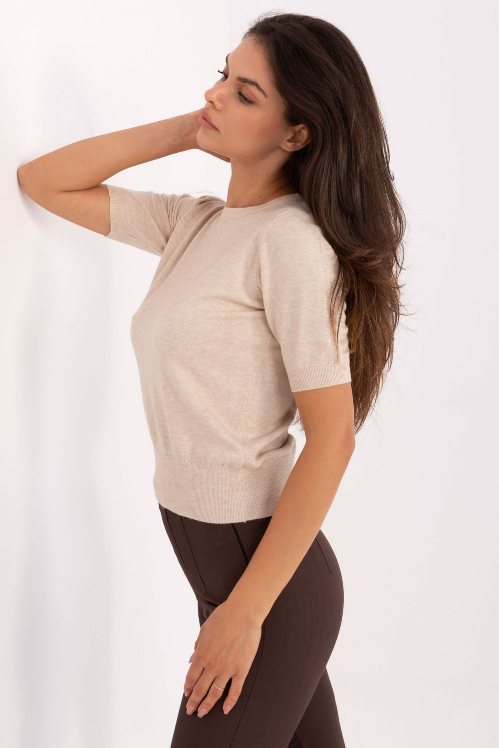 Sweter Damski Model PM-SW-N30088.21 Beige - Factory Price - obrazek 3