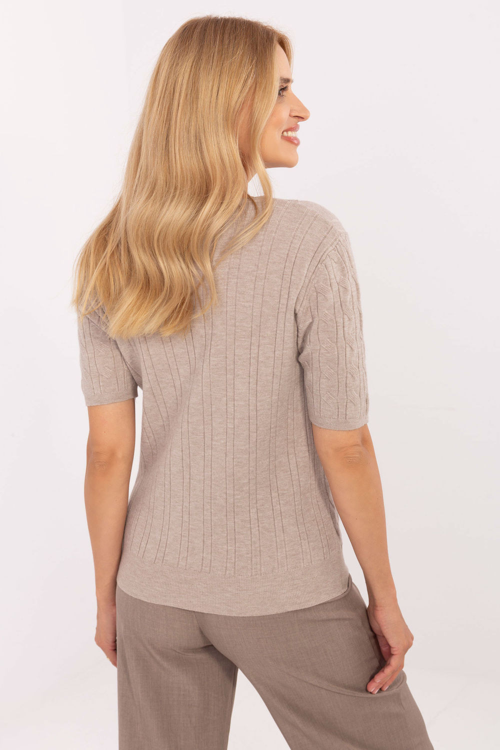 Sweter Damski Model PM-SW-B-615.18 Beige - Factory Price - obrazek 3