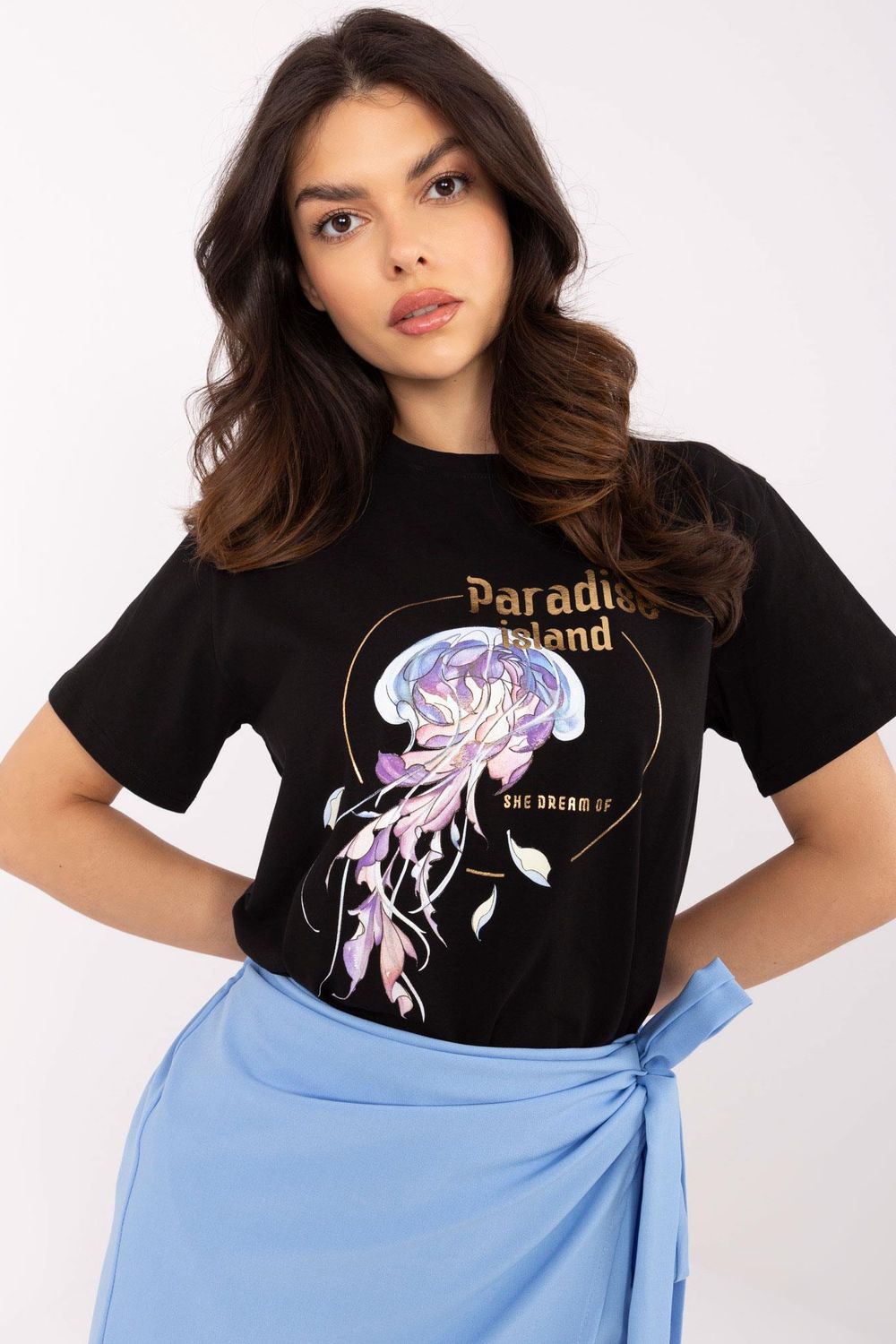 Tshirt Damski Model CLM-BZ-0020.75 Black - Factory Price