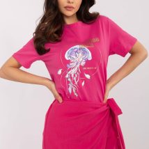 Tshirt Damski Model CLM-BZ-0020.75 Fuksja – Factory Price