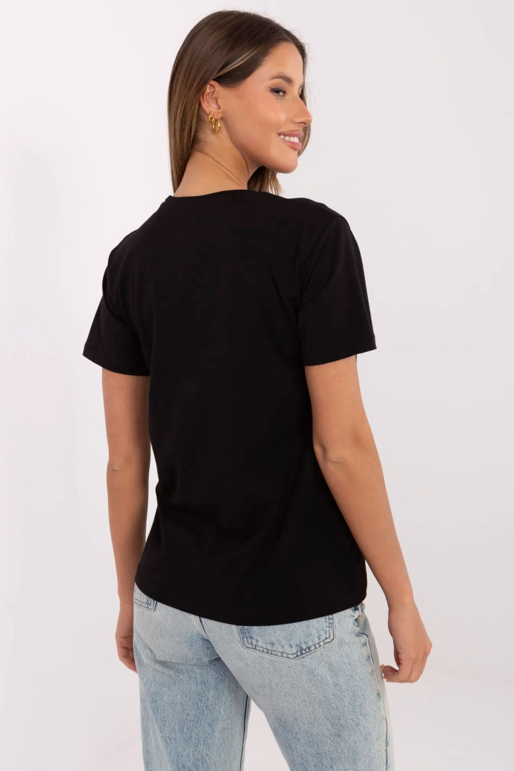 Tshirt Damski Model CLM-TS-1663.96 Black - Factory Price - obrazek 4