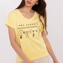 Tshirt Damski Model CLM-TS-1729.86 Yellow – Factory Price
