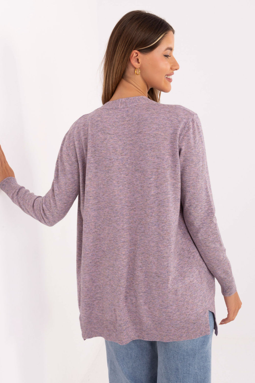 Sweter Kardigan Model PM-SW-8481.01 Dark Pink - Factory Price - obrazek 4