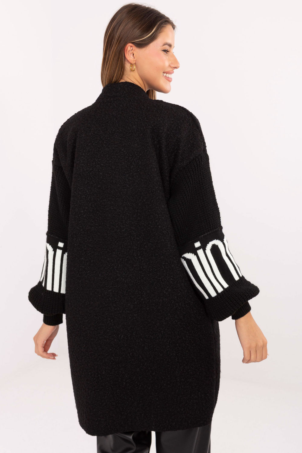 Sweter Kardigan Moswl IT-SW-80678.84 Black - Factory Price - obrazek 3