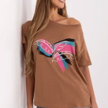 Tshirt Damski Model CLM-TS-1019.79 Light Brown – Factory Price