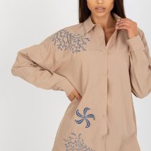 Koszula Damska Model TO-KS-7005.34P Beige – Factory Price