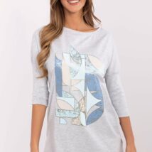 Bluzka Model CLM-BZ-0043.86 Grey – Factory Price