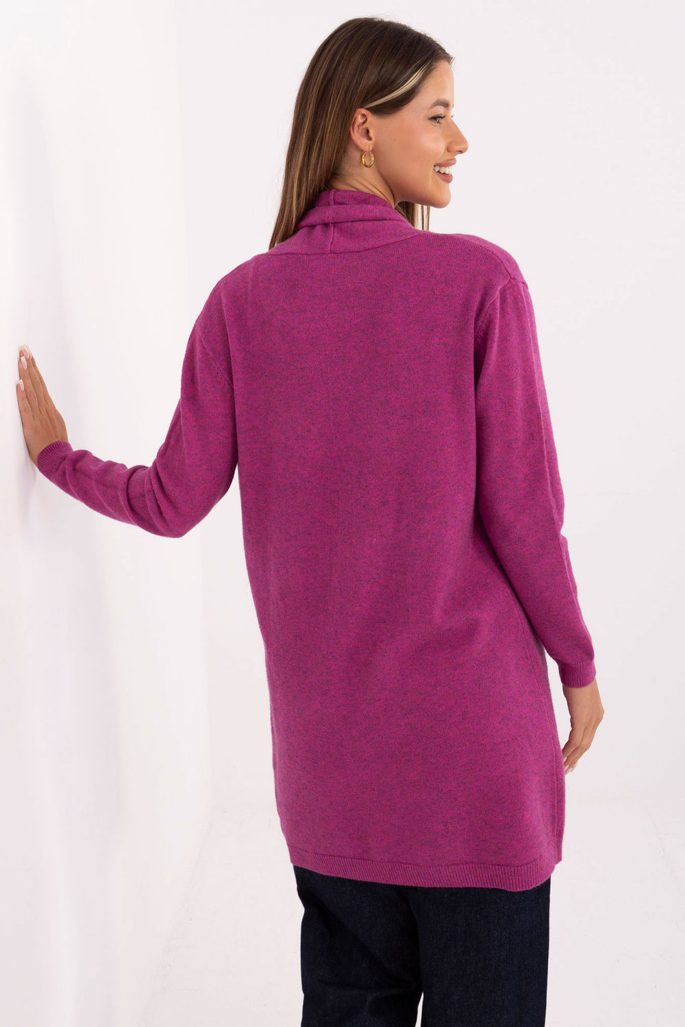 Sweter Kardigan Model PM-SW-8307.03 Fuksja - Factory Price - obrazek 4