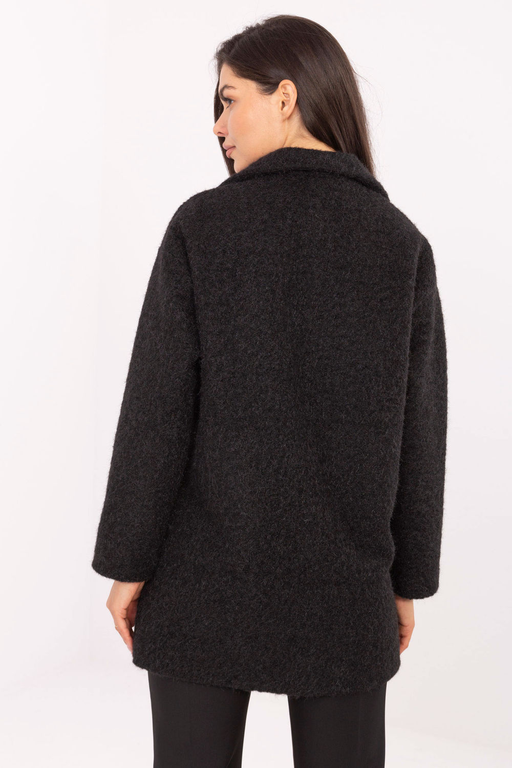 Płaszcz Damski Model IT-PL-96775.19P Black - Factory Price - obrazek 4