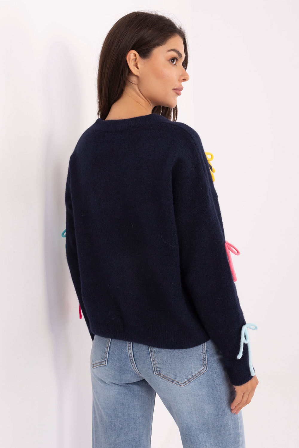 Sweter Damski Model PM-SW-SC82.41 Navy - Factory Price - obrazek 4