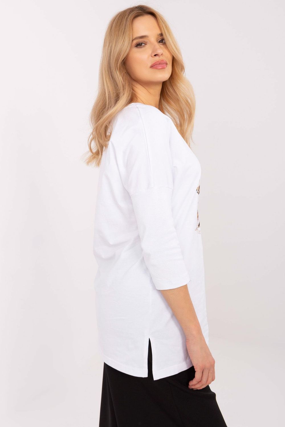 Bluzka Model CLM-BZ-0052.37 White - Factory Price - obrazek 3