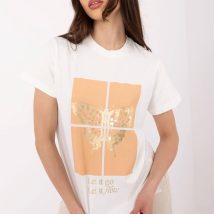 Tshirt Damski Model CLM-TS-1704.85 Ecru – Factory Price