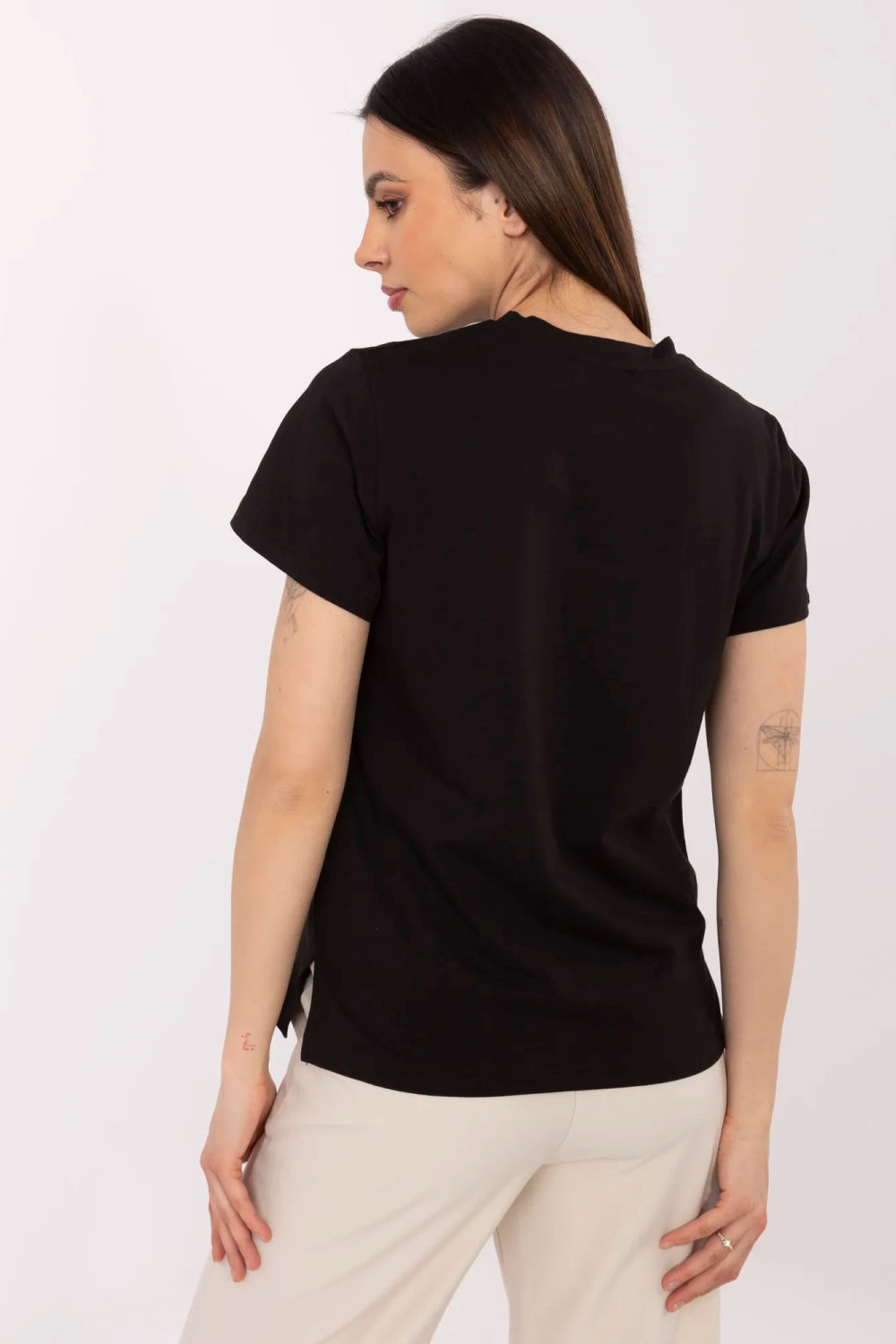 Tshirt Damski Model CLM-TS-1704.85 Black - Factory Price - obrazek 4