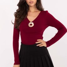 Sweter Damski Model PM-SW-DF61034.76 Bordo – Factory Price